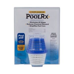 PoolRx Blue and White Pool Unit for 7500-20k Gallons Algaecide Filter